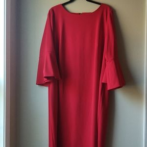 EUC Calvin Klein Sheath Bell Sleeve Dress